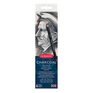 Set Lápiz Charcoal Derwent 6 piezas