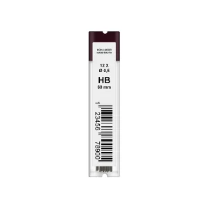 Set Minas de Grafito Koh-I-Noor 0.5 mm HB x12