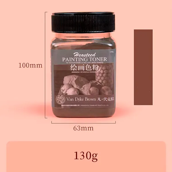 Grafito en Polvo Heasteed Marrón Van Dyke 130 gr - Imagen 2