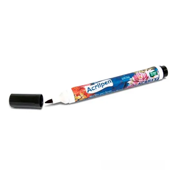 Marcador para Tela Acrilpen Negro - Imagen 2