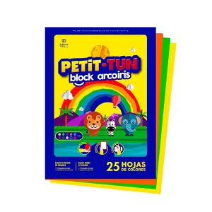 Papel de Colores A4 25H Petit-Tun Arcoiris