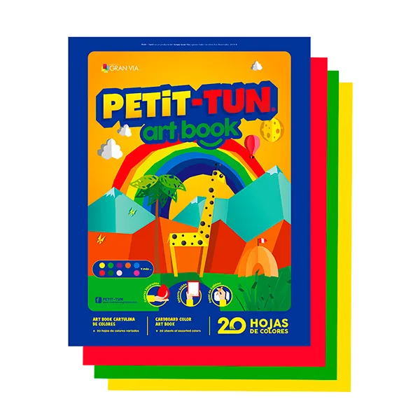 Cartulina de Colores A4 20H Petit-Tun Artbook