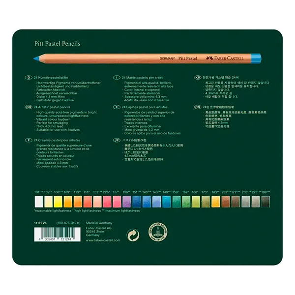 Set de 24 Pitt Pastel Pencils Faber-Castell - Imagen 3