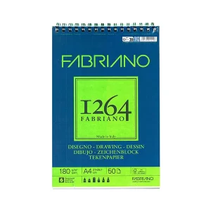 Bloc Fabriano 1264 p/Dibujo A4 50H 180 gsm