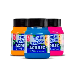 Pintura p/Tela Fluorescente Acrilex 37 ml