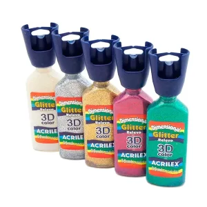Pintura Dimensional 3D Glitter 35 ml Acrilex