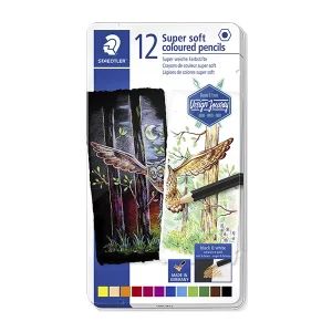 Lapices De Color Super Soft Staedtler / 12 unidades Caja Metal