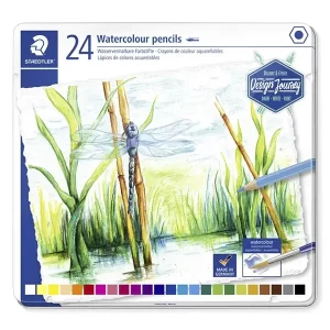 Lápices de Color Acuarelables Staedtler / 24 und. Caja Metal