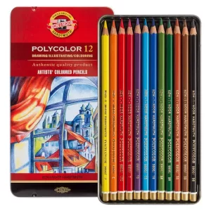 Set de 12 Lápices de Color Koh-I-Noor Polycolor