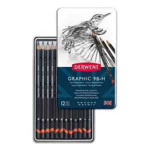 Set de 12 Lápices Grafito Graphic 9B-H Derwent