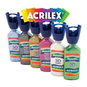 Pintura Dimensional 3D Metalizada 35 ml Acrilex