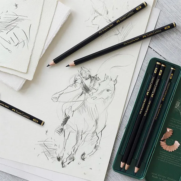 Lápiz Grafito Pitt Matt Set x 6 Faber Castell - Imagen 3