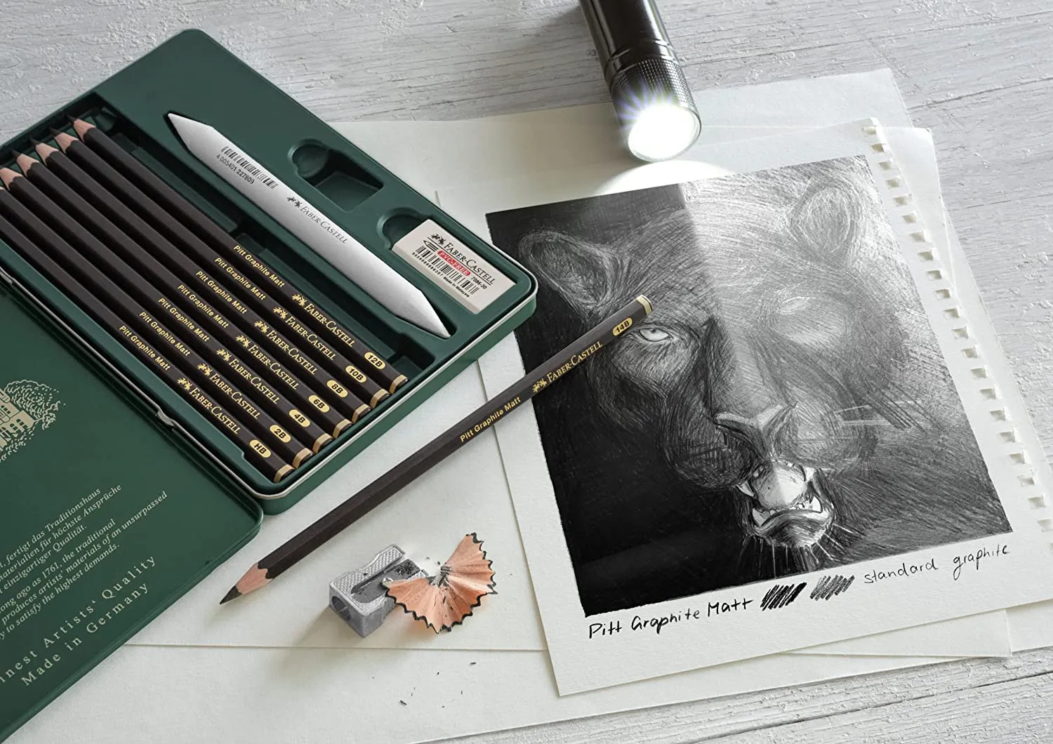 Lápiz Grafito Pitt Matt Set x 6 Faber Castell - Imagen 5