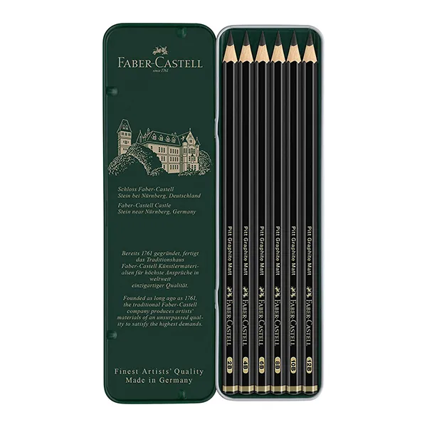 Lápiz Grafito Pitt Matt Set x 6 Faber Castell - Imagen 2