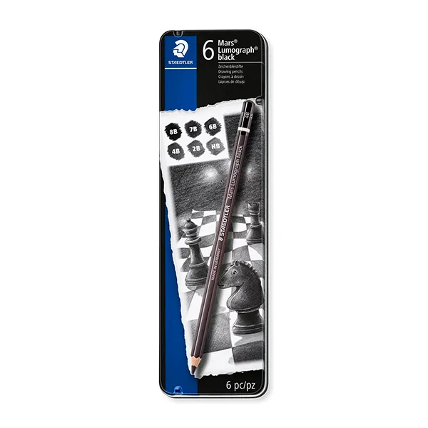 Lápices Staedtler Lumograph Black Set x6 - Imagen 6