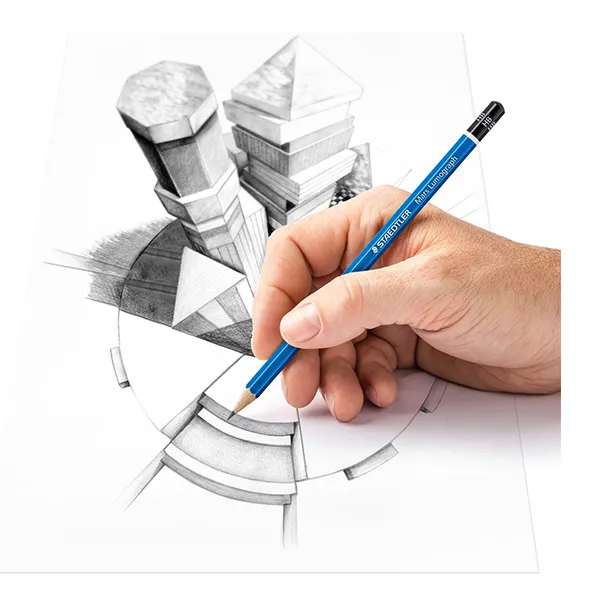 Set de 12 Lápices Mars® 100 Staedtler (2H-H-F-HB-8B) - Imagen 2