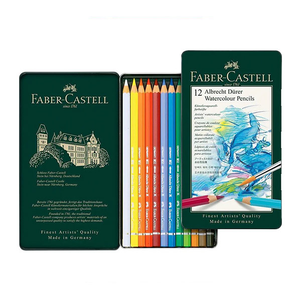 Lápices de Color Acuarelable Albrecht Durer Faber-Castell set x12 - Imagen 2