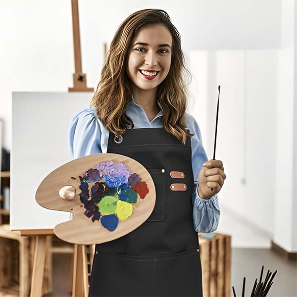 Mandil Profesional p/Pintor Lona Negro 67 x 75 cm - Imagen 5