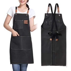 Mandil Profesional p/Pintor Lona Negro 67 x 75 cm