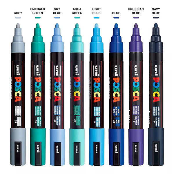 Marcadores Posca 5M Set Cool x8 - Imagen 2