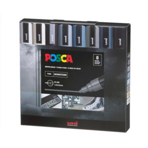Marcadores Posca 5M Set Monotone x8