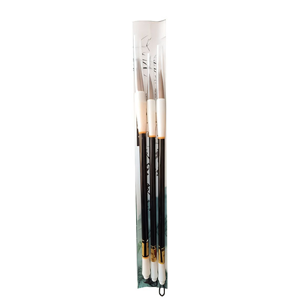 Pinceles Bambú Punta Gruesa Set x3