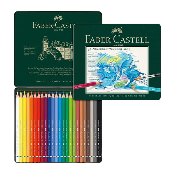 Lápices de Color Acuarelable Albrecht Durer Faber-Castell set x24 - Imagen 3