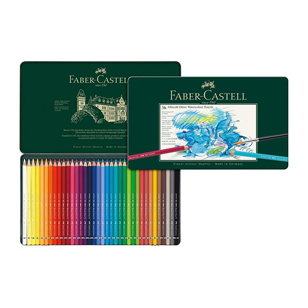Lápices de Color Acuarelable Albrecht Durer Faber-Castell set x36 - Imagen 2