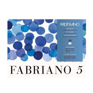 Block Fabriano 5 p/Acuarela Grano Grueso 300g 26x36cm 20h