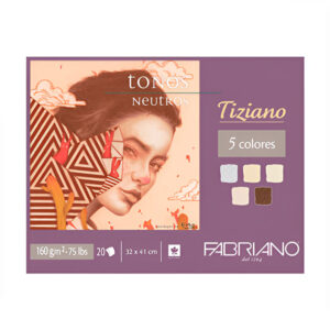Bloc Fabriano Tiziano Tonos Neutros 32×41 cm 20h 160 gsm