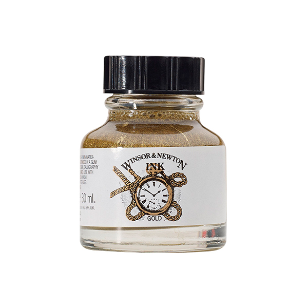 Tinta China Oro p/Dibujo Winsor & Newton 30 ml.