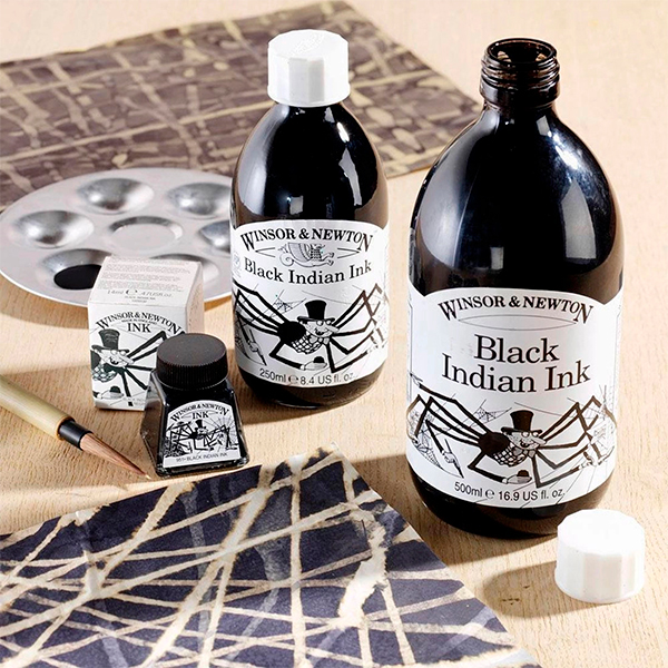 Tinta China Negra p/Dibujo Winsor & Newton 250 ml. - Imagen 2