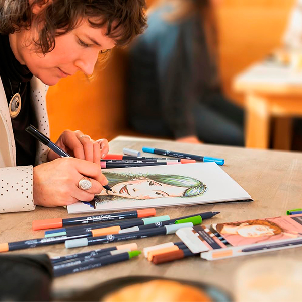 Set de Marcadores Goldfaber Sketch Retrato Faber-Castell x 6 und. - Imagen 4