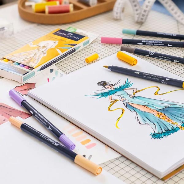Set de Marcadores Goldfaber Sketch Fashion Faber-Castell x 6 und. - Imagen 2